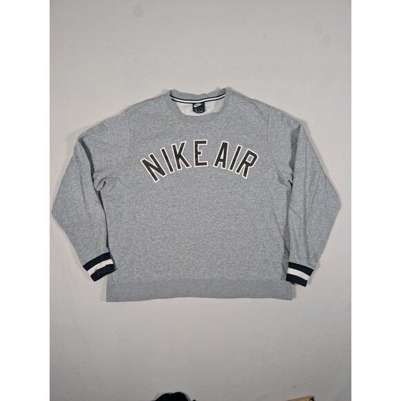 Nike Other - Nike Air Sportswear Men’s Spell Out Fleece Crewneck Sweatshirt Pullover Gray L